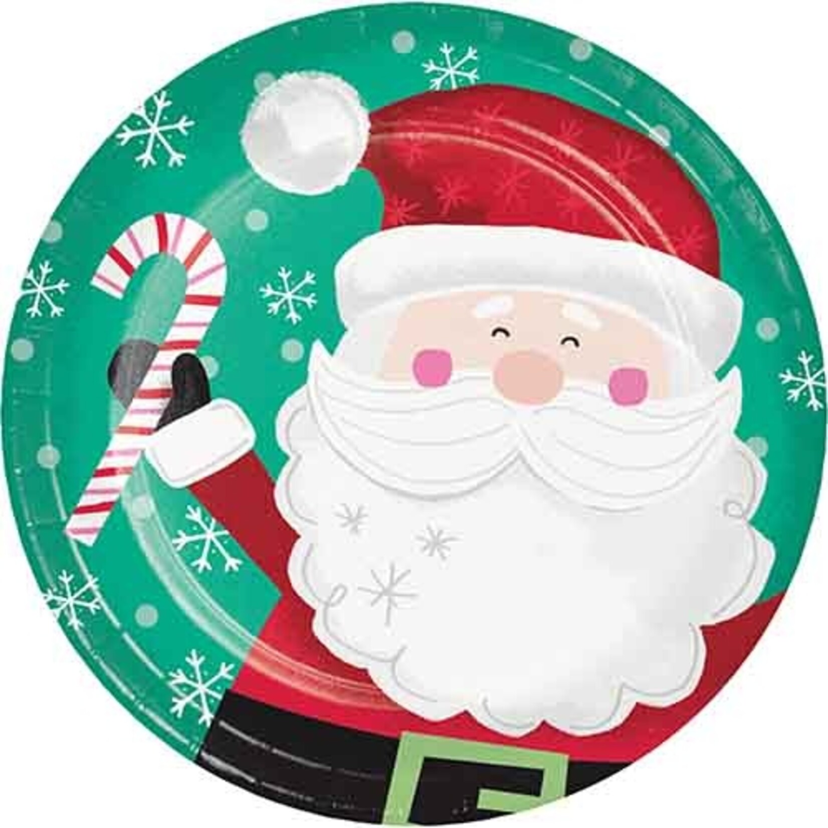 Creative Converting 9" Jolly Characters Santa Plates - 8ct.