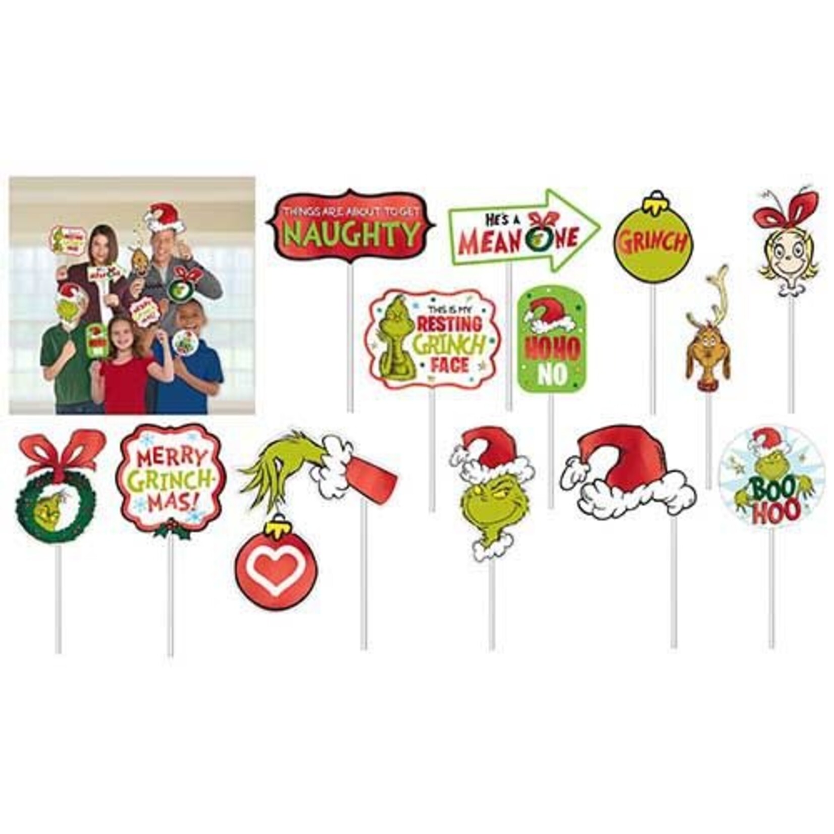 Amscan Dr. Seuss's The Grinch Photo Props - 13ct.