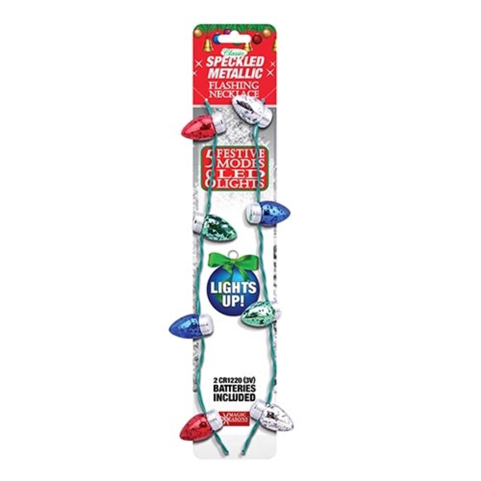 Shawshank Ledz Christmas Speckled 'Light-Up' Necklace - 1ct.