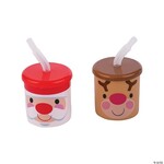 Fun Express Christmas Characters Cup w/ Straw - 1ct.