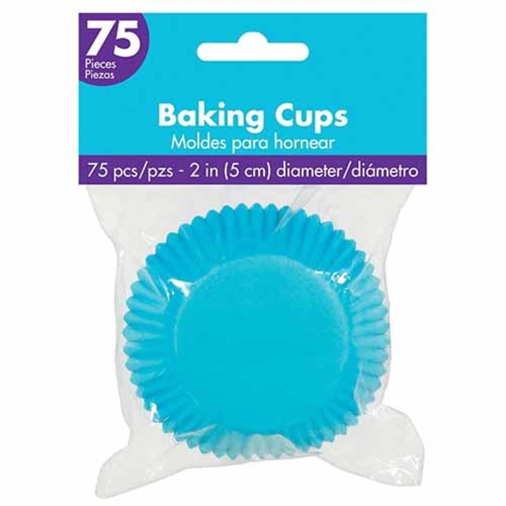 Amscan Carribean Blue Cupcake Baking Cups - 75ct.