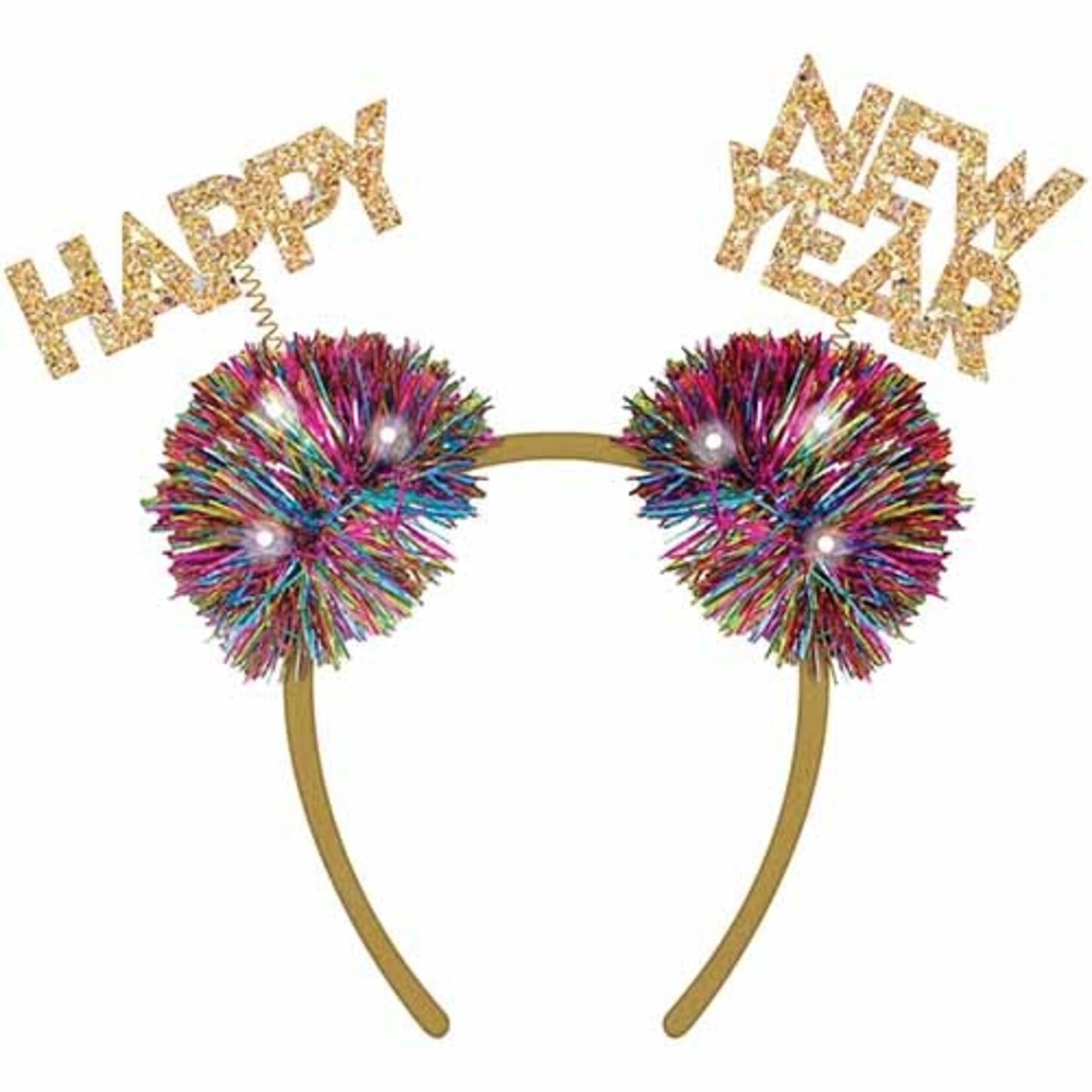 Amscan Light-Up New Year's Eve Pom-Pom Headband - 1ct.