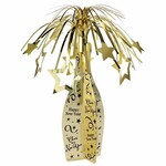 Amscan 19" Gold Champagne Bottle Centerpiece - 1ct.