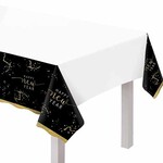 Amscan Hello New Year's Eve Plastic Tablecover - 1ct. (54" x 102")