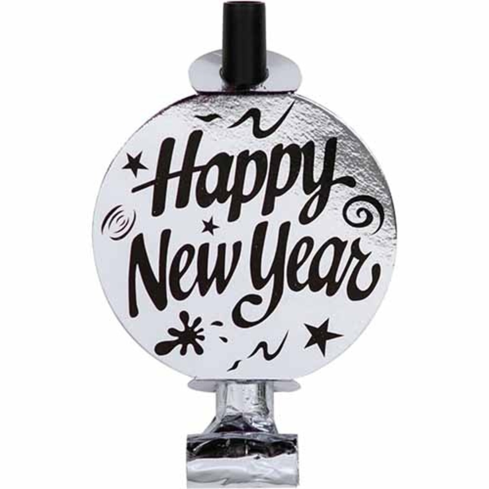 Creative Converting Silver & Gold Happy New Year Blowouts - 6ct.