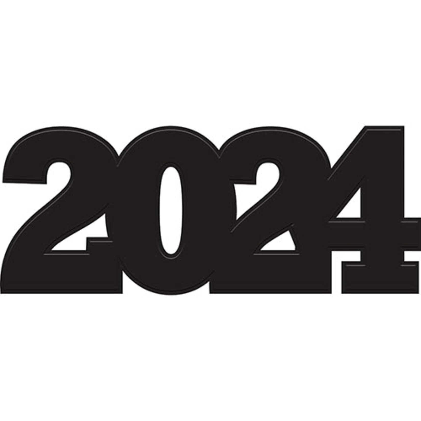 Creative Converting "2024" Black Cutout - 1ct. (8" x 16")