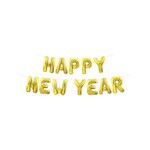 Beistle 12' Gold Happy New Year Balloon Banner - 1ct. (Air-Filled)