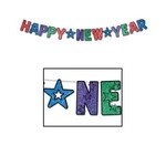 Beistle 8' Happy New Year Glittered Banner - 1ct.