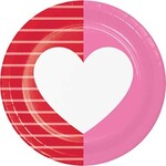 Creative Converting 7" Valentines Textures Plates - 8ct.