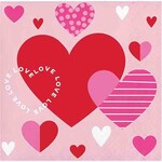 Creative Converting Valentines Textures Beverage Napkins - 16ct.