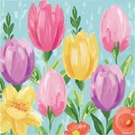 Creative Converting Tulip Blooms Lunch Napkins - 16ct.