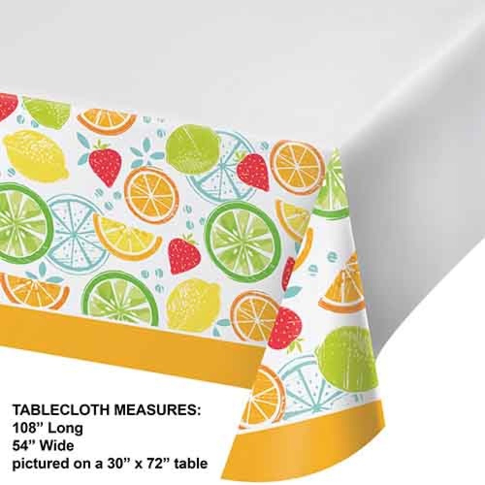 Creative Converting Tutti Frutti Paper Tablecover - 1ct. (54" x 102")