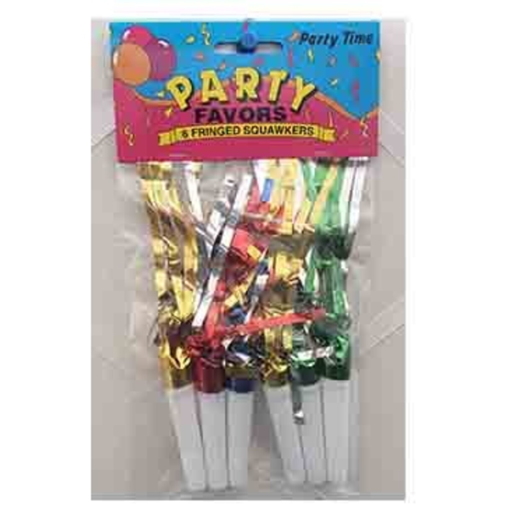 party time Multi-Color Party Squawkers w/ Fringe - 6ct.