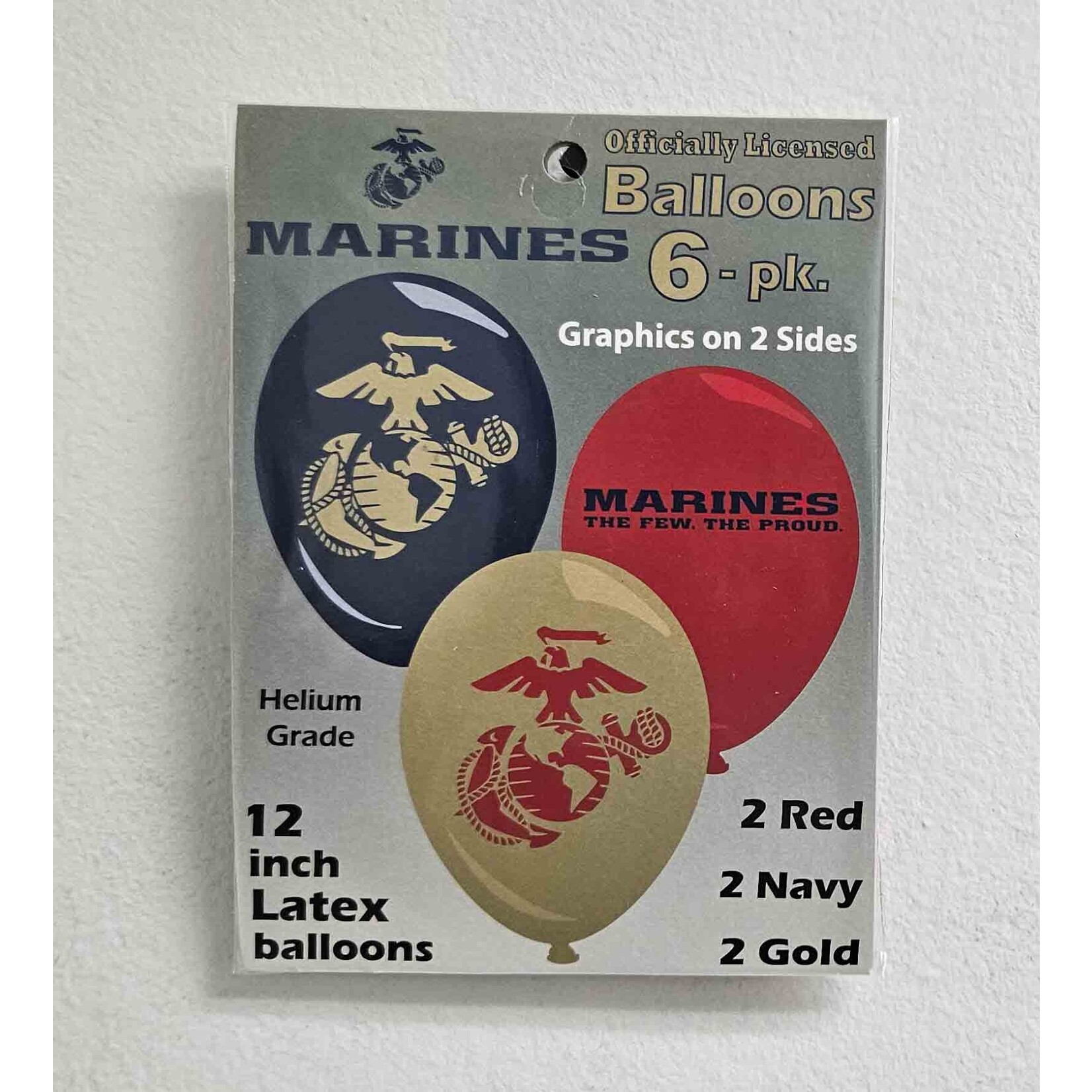 Havercamp 12" U.S. Marines Latex Balloons - 6ct.