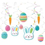 Amscan Funny Bunny Easter Swirl Decorations - 30ct.