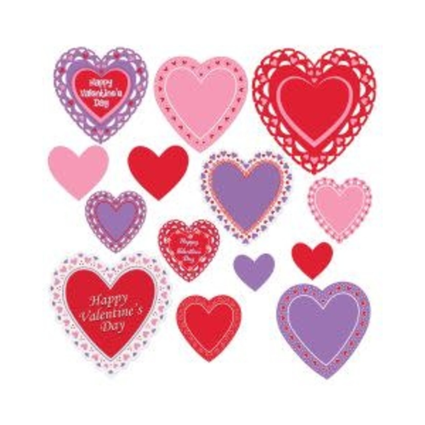 Beistle Valentine's Day Heart Shaped Cutouts - 14ct.