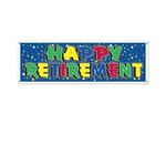 Beistle Happy Retirement Sign Banner w/ Grommets - 1ct. (5' x 21")