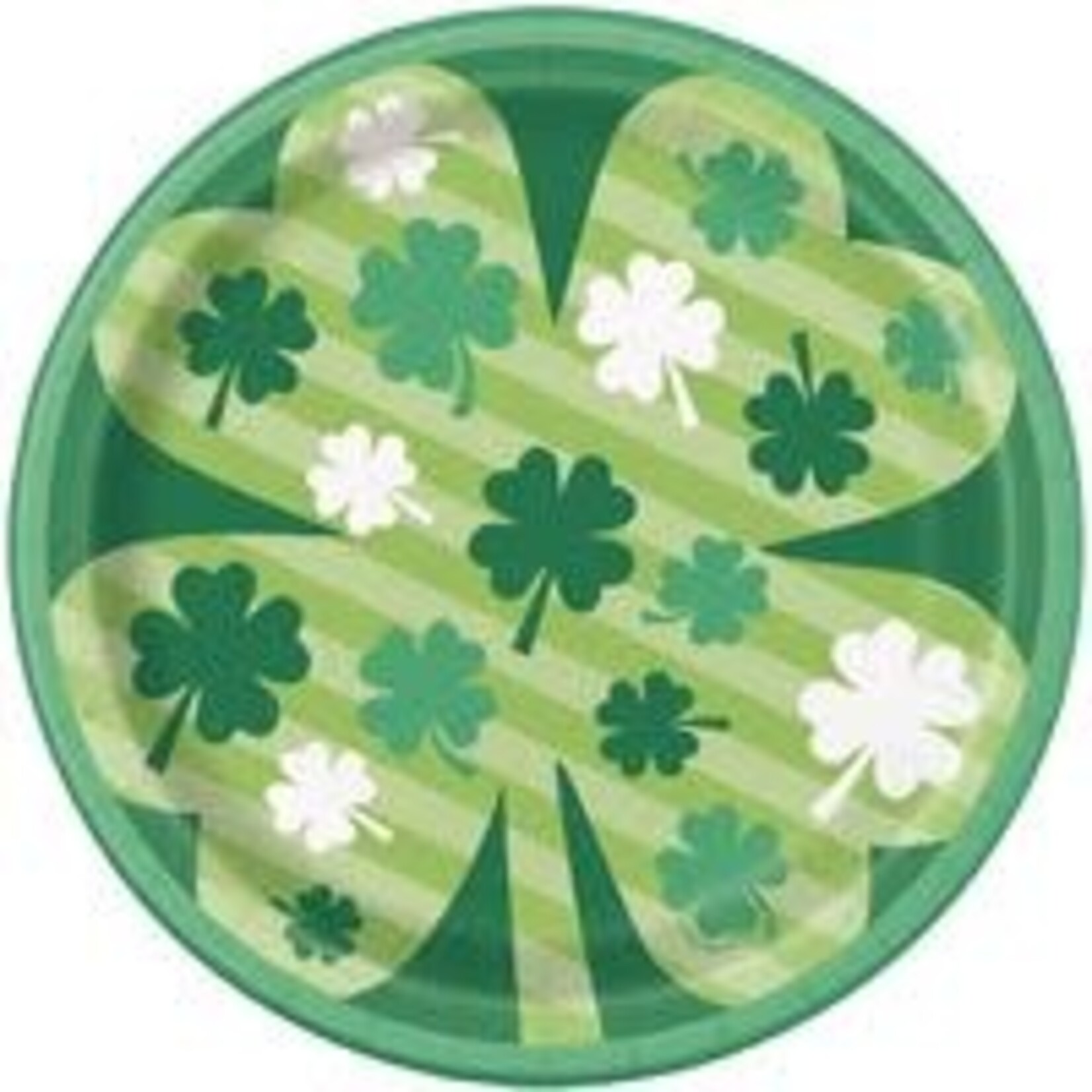 unique 7" St. Patrick's Day Lucky Clover Plates - 8ct.
