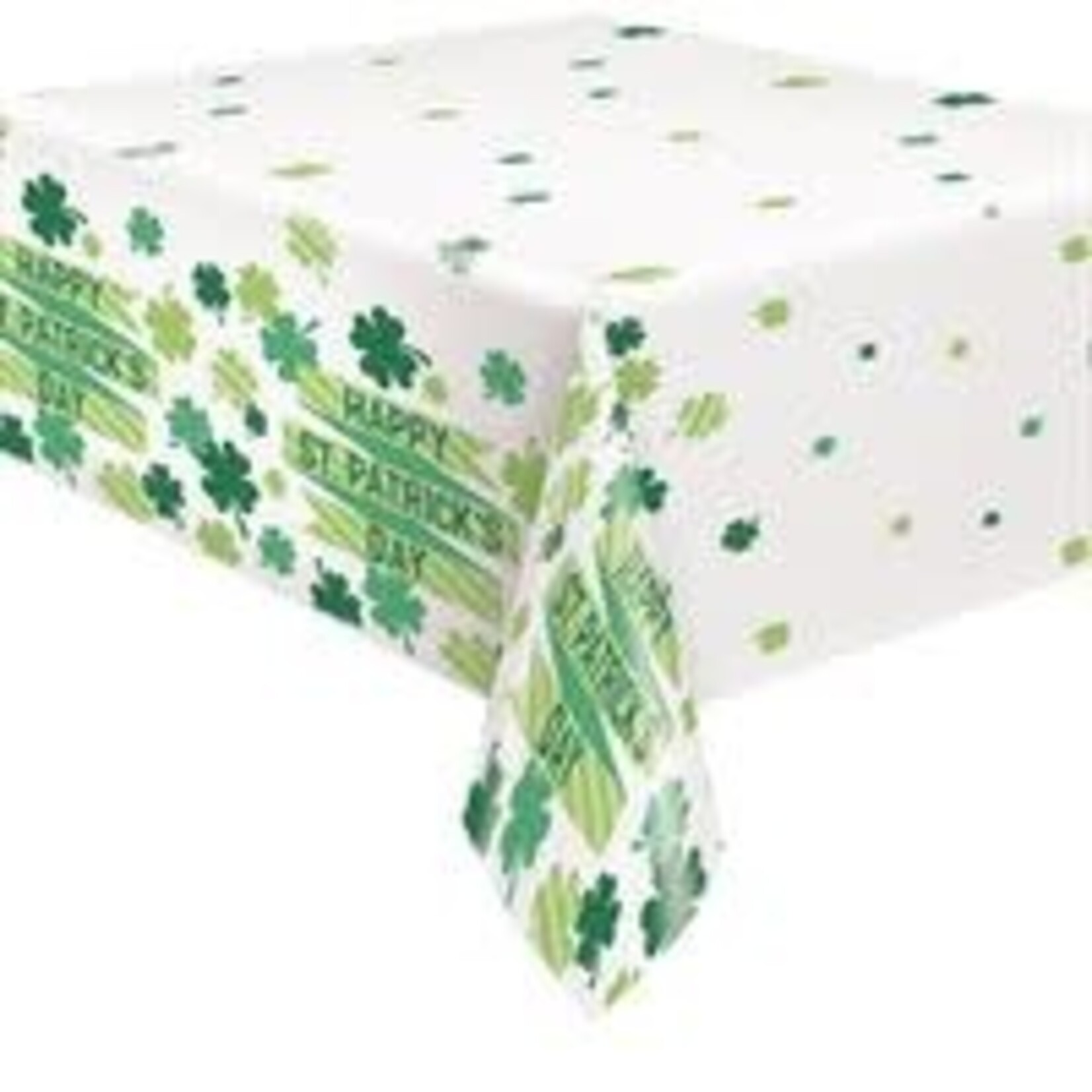 unique St. Patrick's Day Lucky Clover Tablecover - 1ct. (54" x 84")