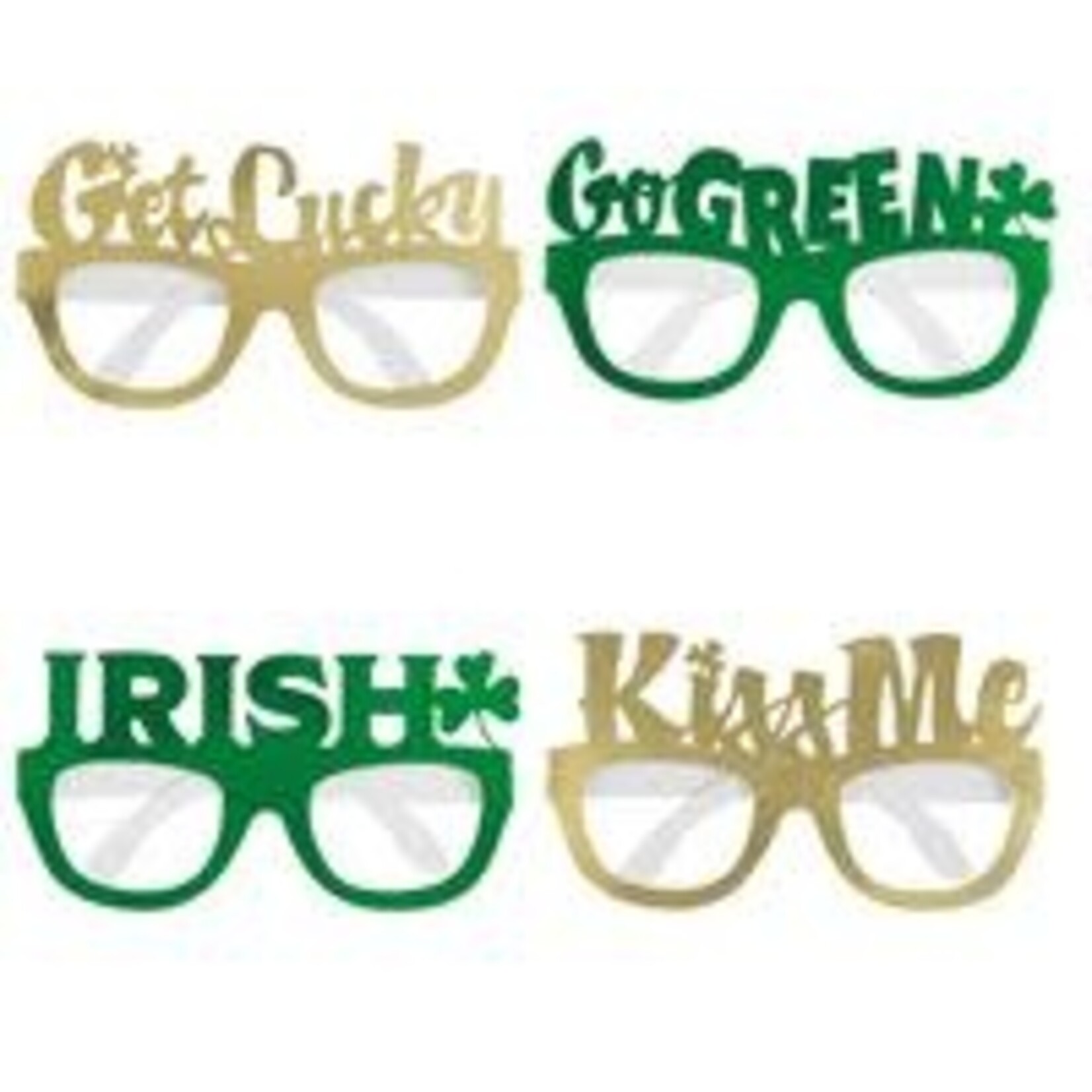 unique St.  Patrick's Novelty Glasses - 4ct.