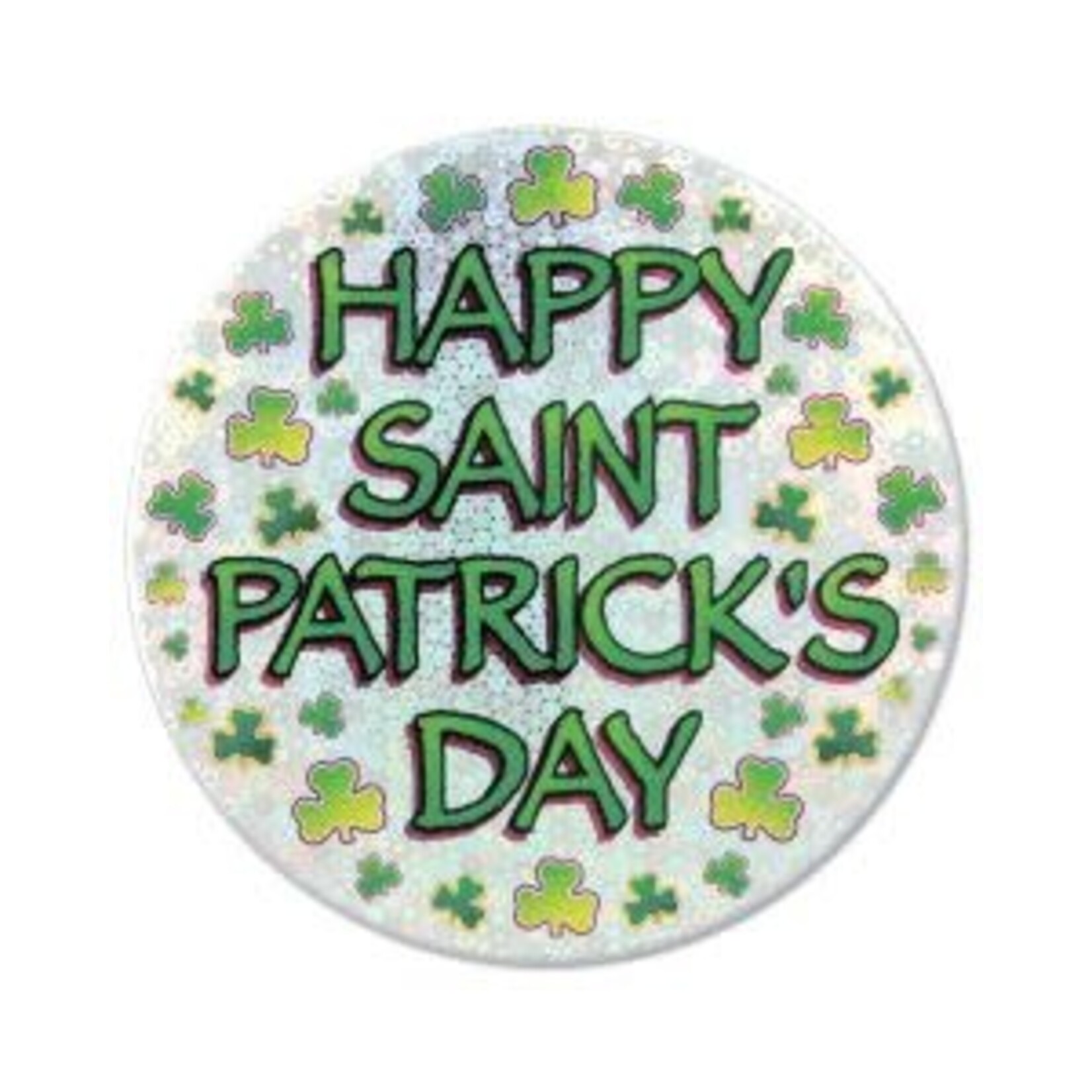 Beistle Happy St Patrick's Day Jumbo Button - 1ct.