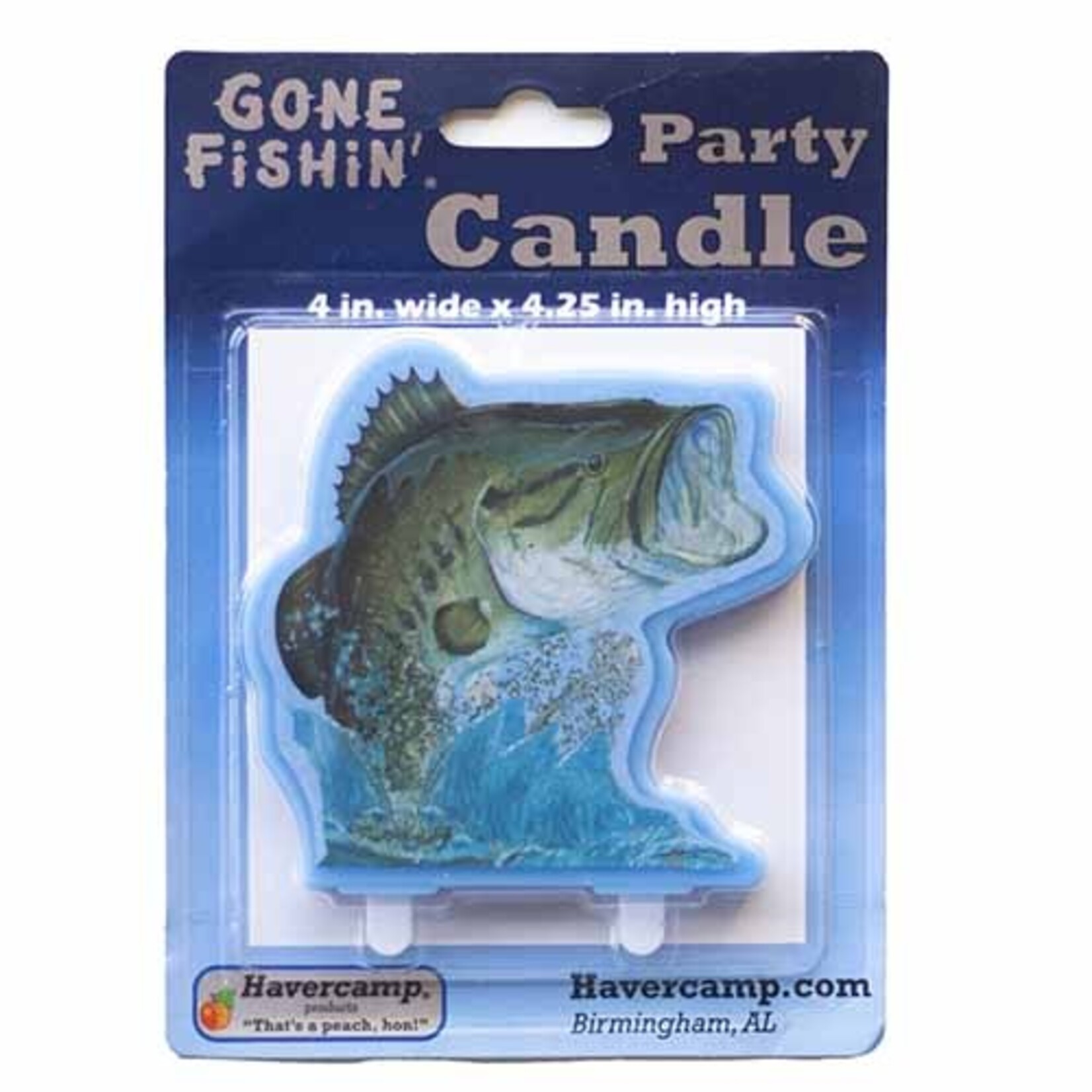 Havercamp 4" Gone Fishin' Birthday Candle - 1ct.