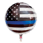 Havercamp 18" Police Thin Blue Line Mylar Balloon - 1ct.
