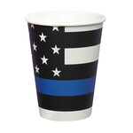 Havercamp 12oz. Police Thin Blue Line Paper Cups - 8ct.