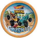 Amscan 7" Hot Wheels Monster Truck Plates - 8ct.