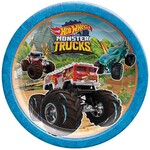 Amscan 9" Hot Wheels Monster Truck Plates - 8ct.