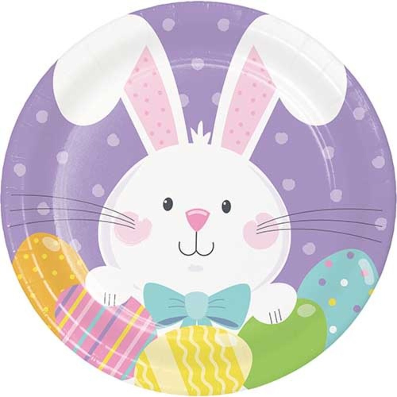 Creative Converting 7" Bowtie Bunny Easter Plates - 8ct.