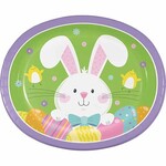 Creative Converting Bowtie Bunny Easter Oval Plates - 8ct. (10" x 12")