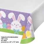 Creative Converting Bowtie Bunny Easter Paper Tablecover - 1ct. (54" x 102")