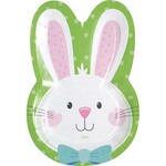 Creative Converting 6" Bowtie Bunny Easter Shaped Plates - 8ct.