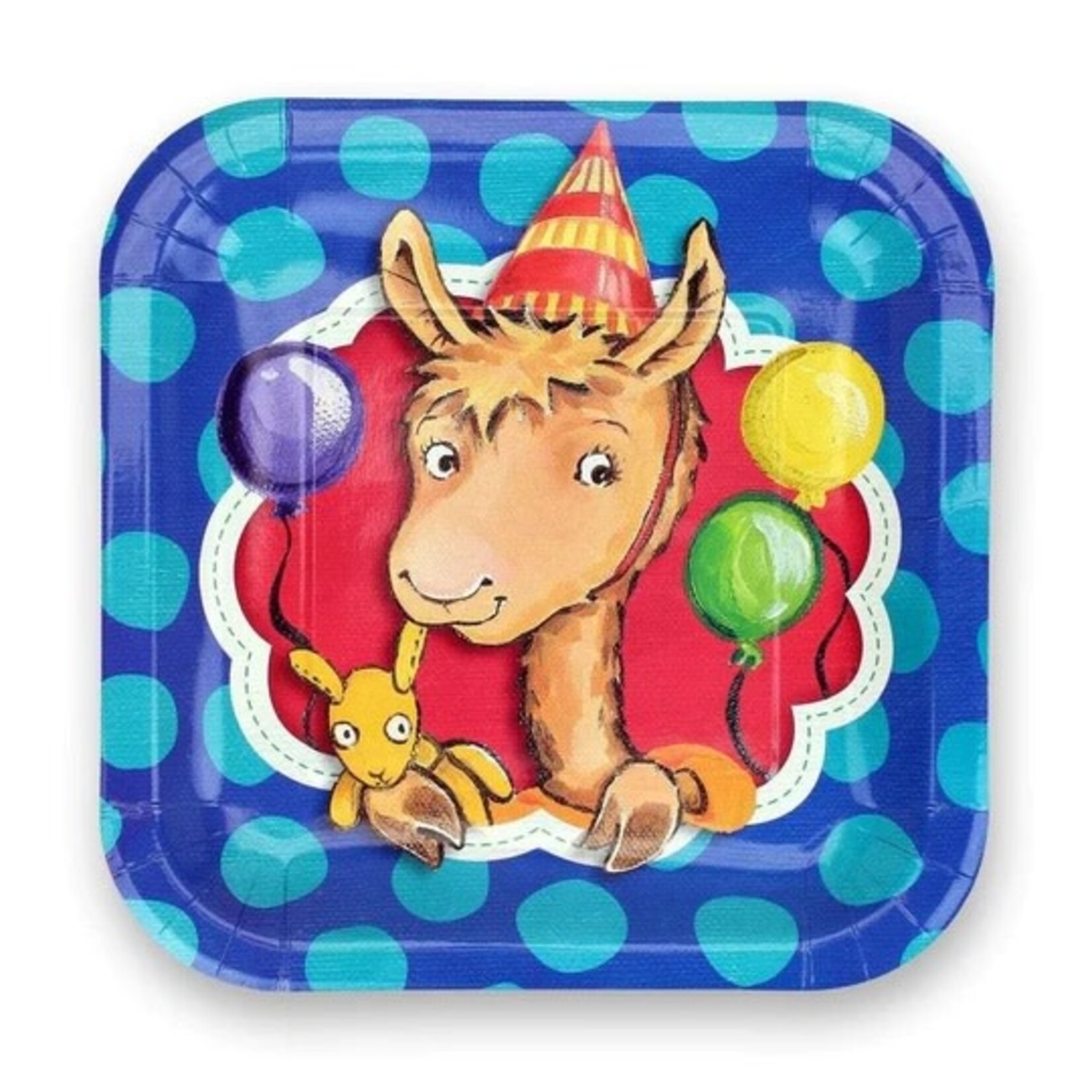 Prime Party 9" Llama Llama Square Plates - 8ct.