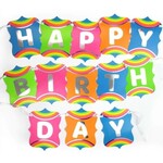 Prime Party Rainbow Unicorn Happy Birthday Banner - 1ct.
