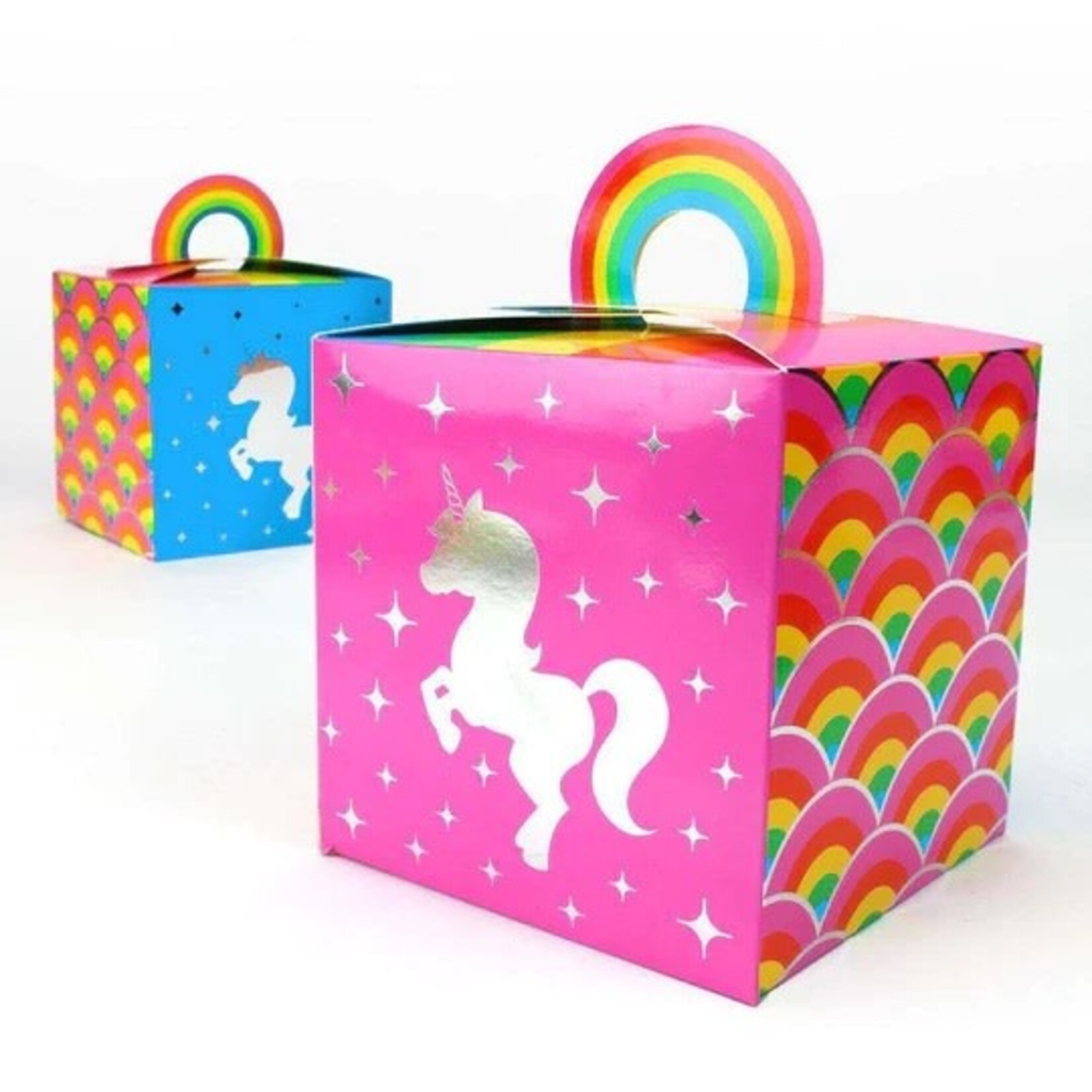 Prime Party Rainbow Unicorn Favor Boxes - 8ct. (5" x 5" x 5")