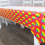 Prime Party Rainbow Unicorn Plastic Tablecover - 1ct. (47" x 108")