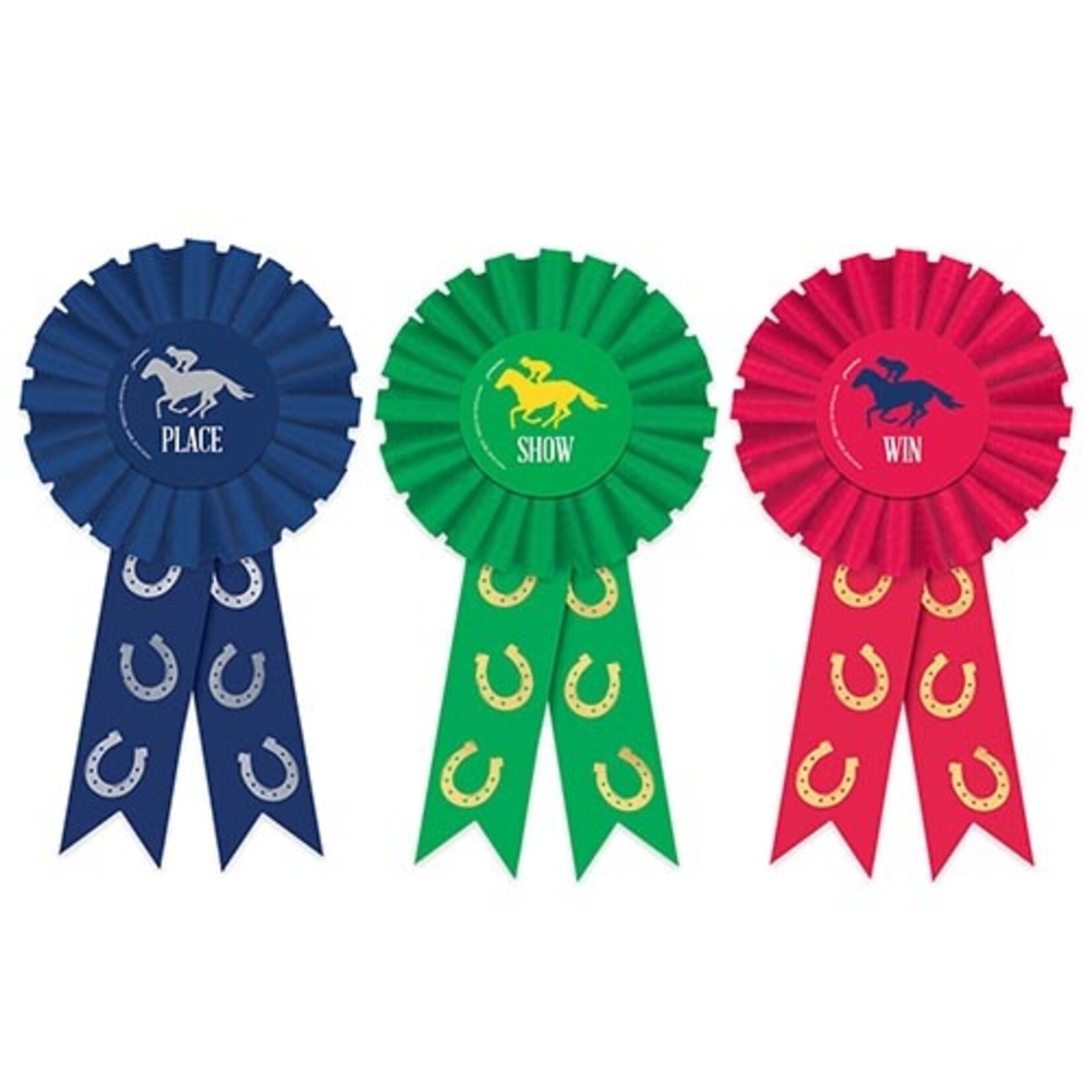 Amscan Horse Race Award Ribbons - 3ct.