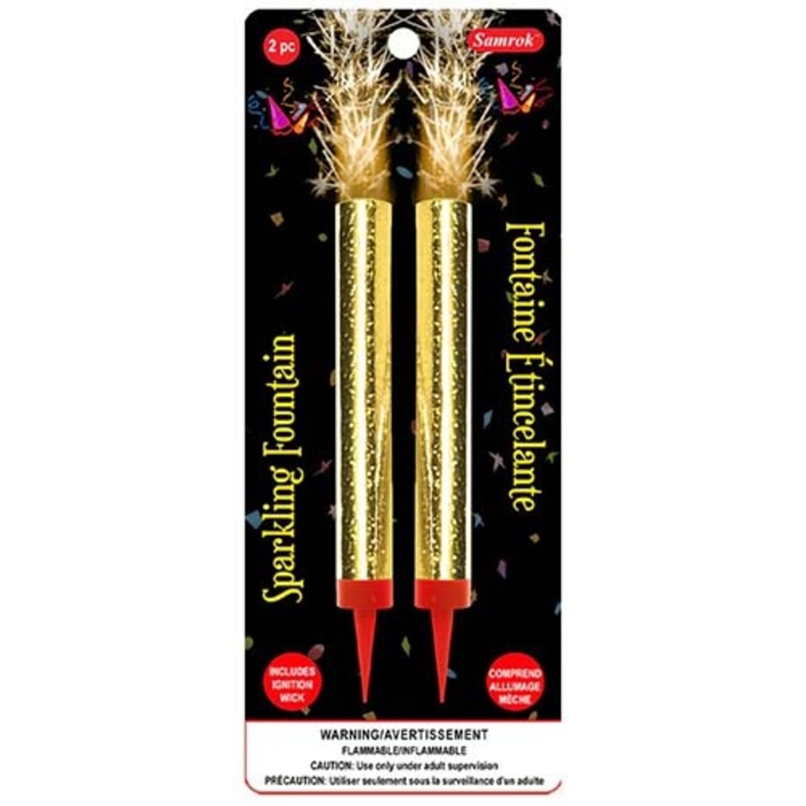 Samrok Sparkling Cake Fountain Candles - 2ct.