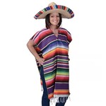 us toy Colorful Adult Fiesta Poncho - 1ct.