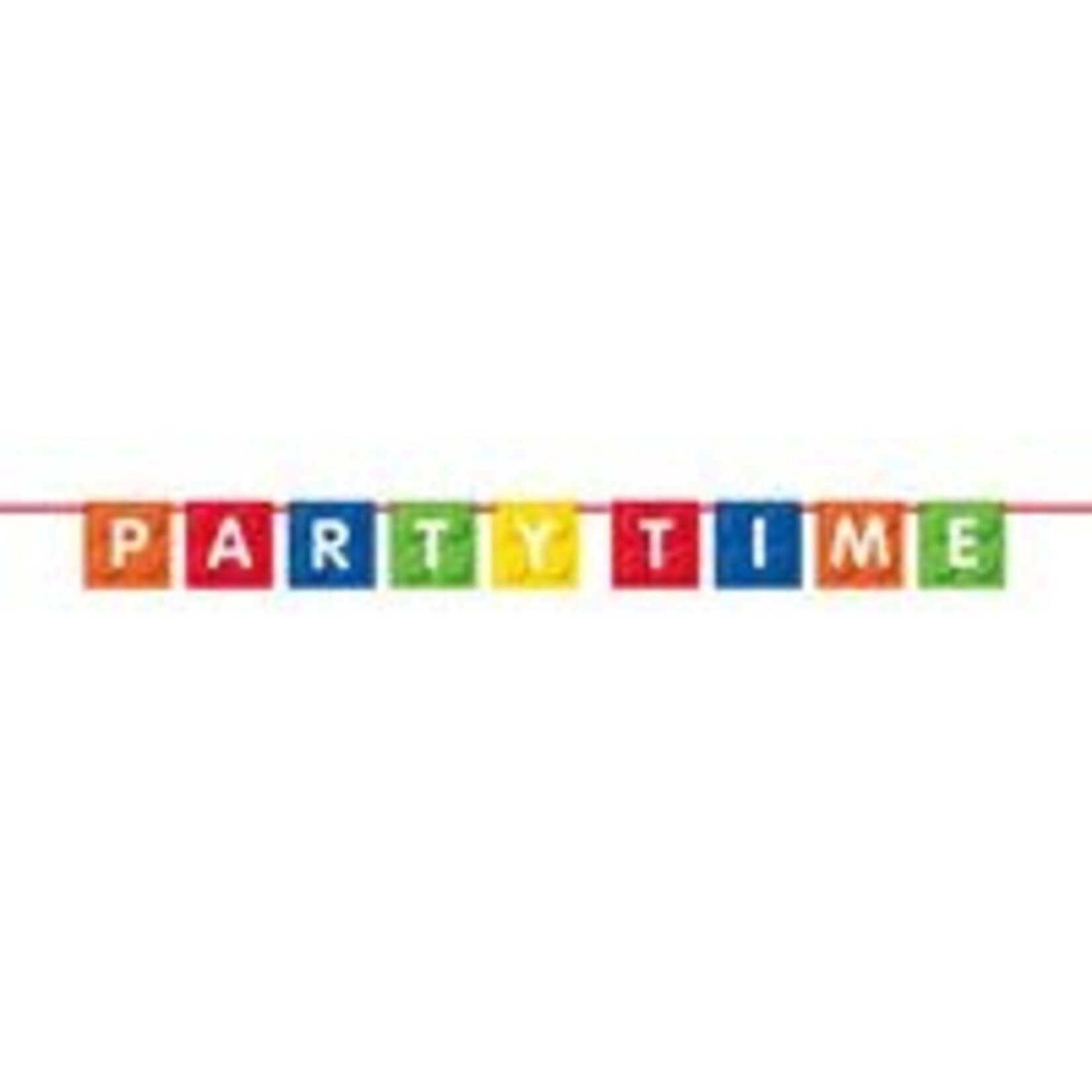 unique 6' Building Blocks Party Time Banner - 1ct.