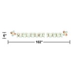 Creative Converting Teddy Bear "Welcome Baby" Banner Kit w/ Balloons - 8.5'