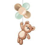 Creative Converting Teddy Bear Hanging Decoration - 1ct.