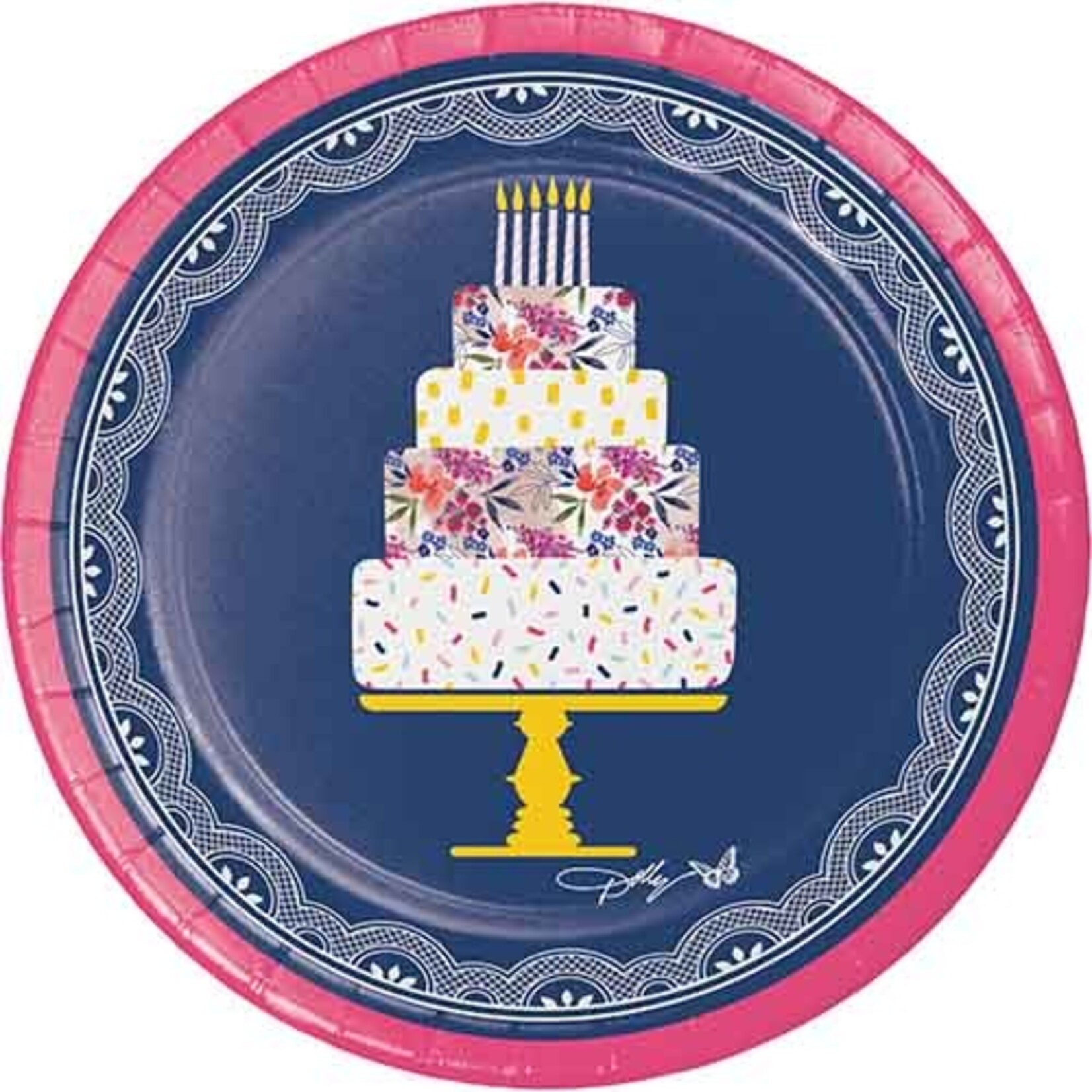 Dolly Parton 7" Celebrate Floral Plates - 8ct.