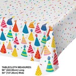 Creative Converting Hat's Off Birthday Paper Tablecover - 1ct. (54" x 96")
