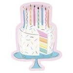 unique 7" Rainbow Birthday Sweets Shaped Plates - 8ct.