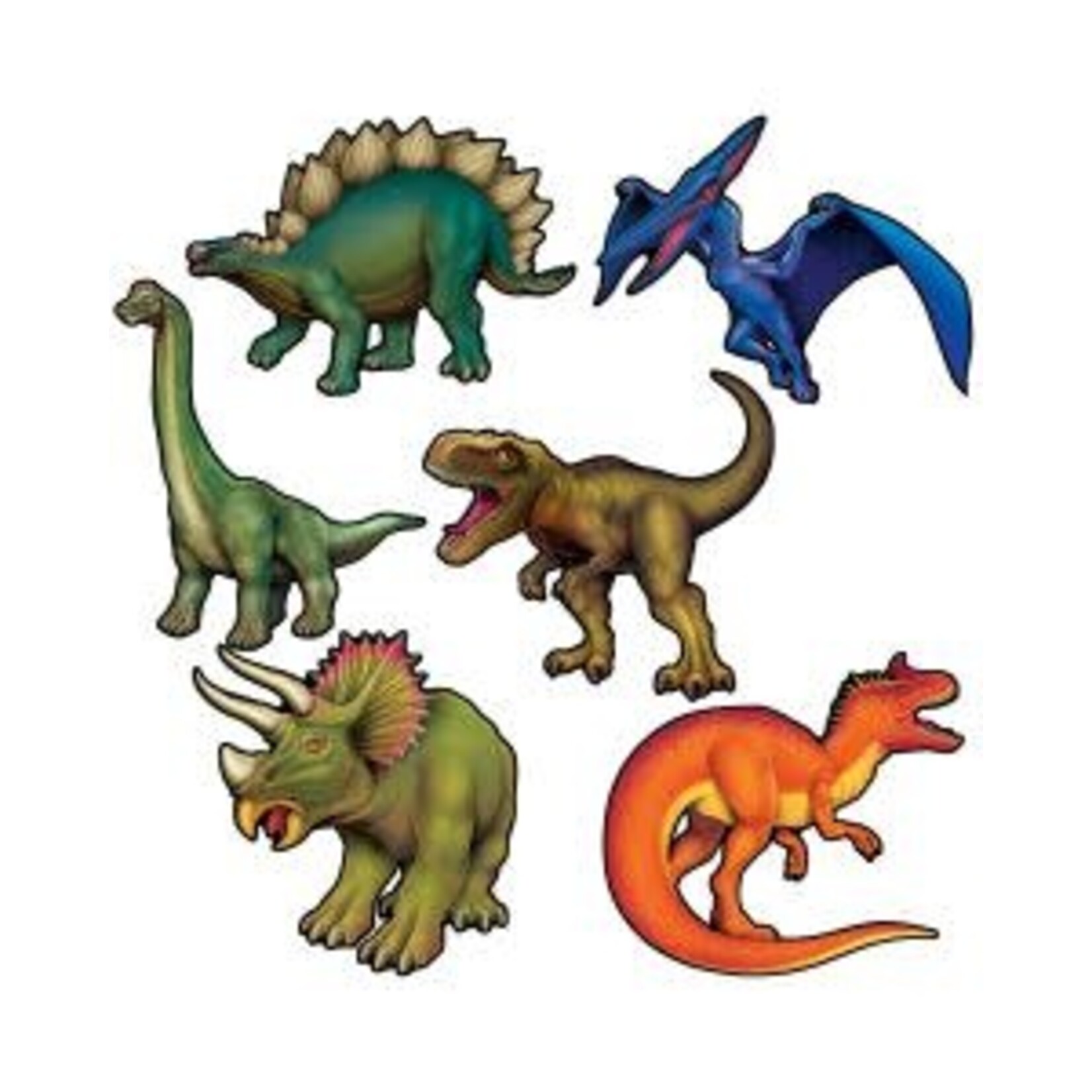 Beistle Dinosaur Stickers - 6ct.