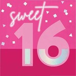 Creative Converting Pink Party Sweet 16 Lunch Napkins - 16ct.