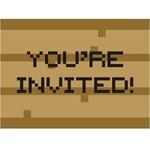 unique Minecraft Invitations - 8ct.